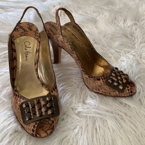 Cole Haan Collection Snakeskin Heels - Picture 2 of 10